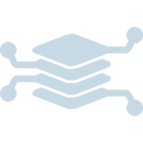 Icon of disconnected network nodes, representing a fragmented IT structure.